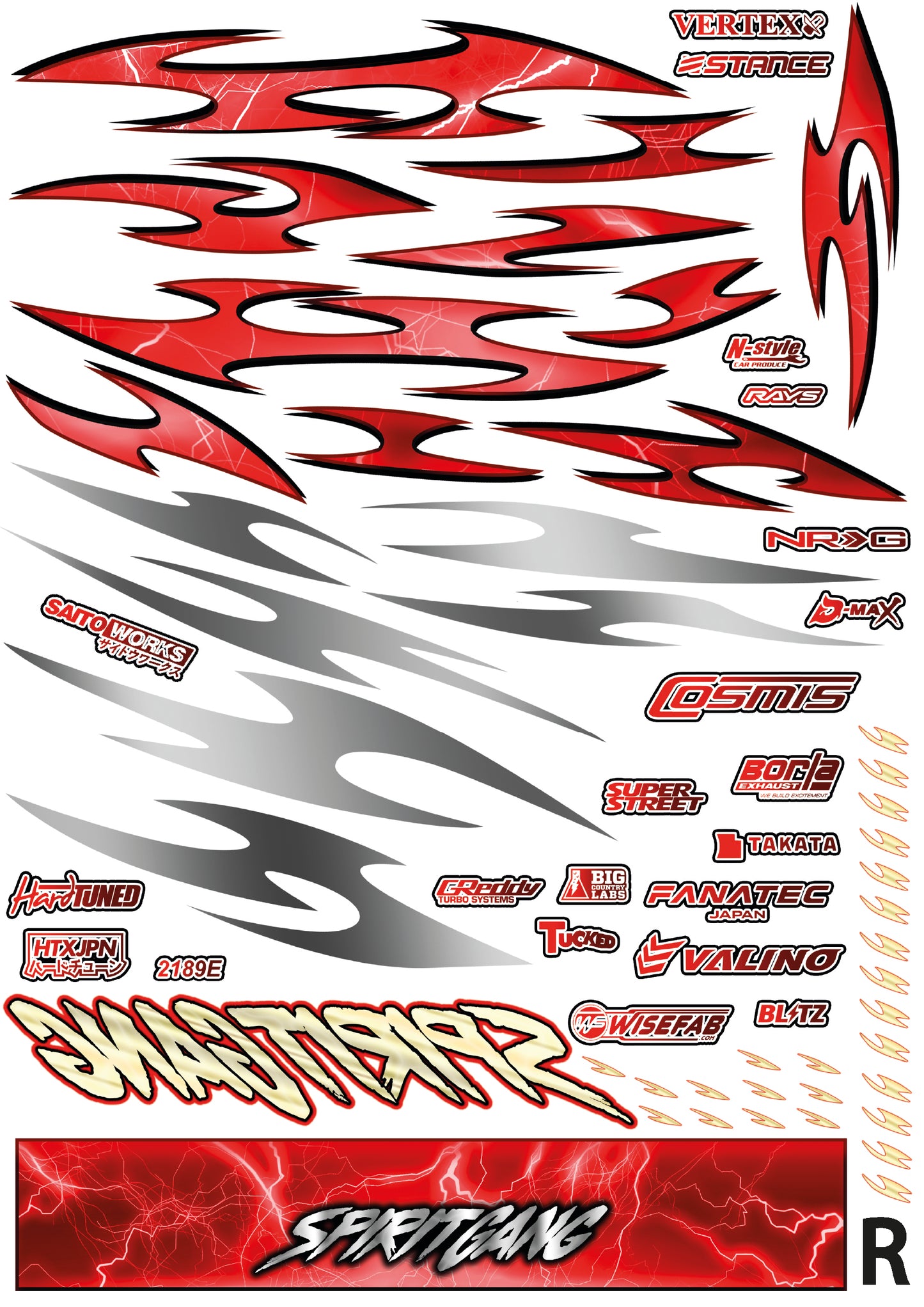 Spirit Gang Lightning Storm Red