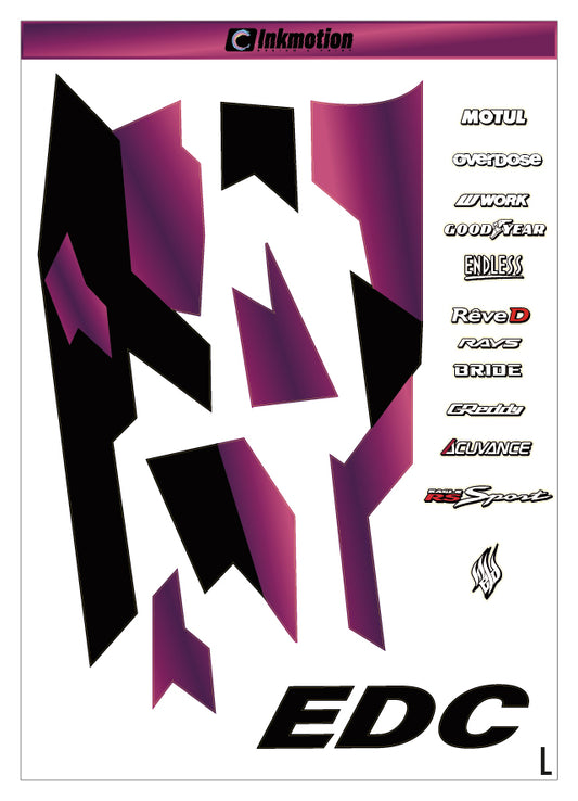 EDC Geometric Purple/Black