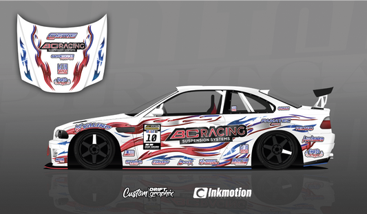 BC Racing - Red & Blue Flames