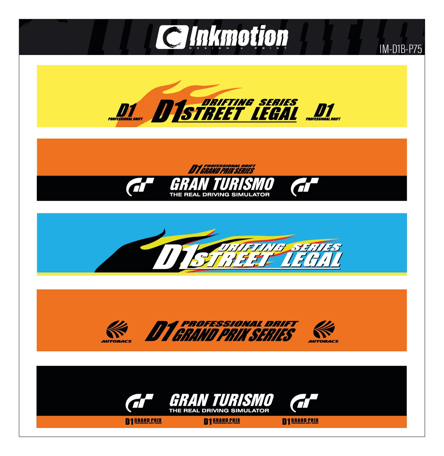 1/10 RC Windshield Banner D1GP (Limited run)