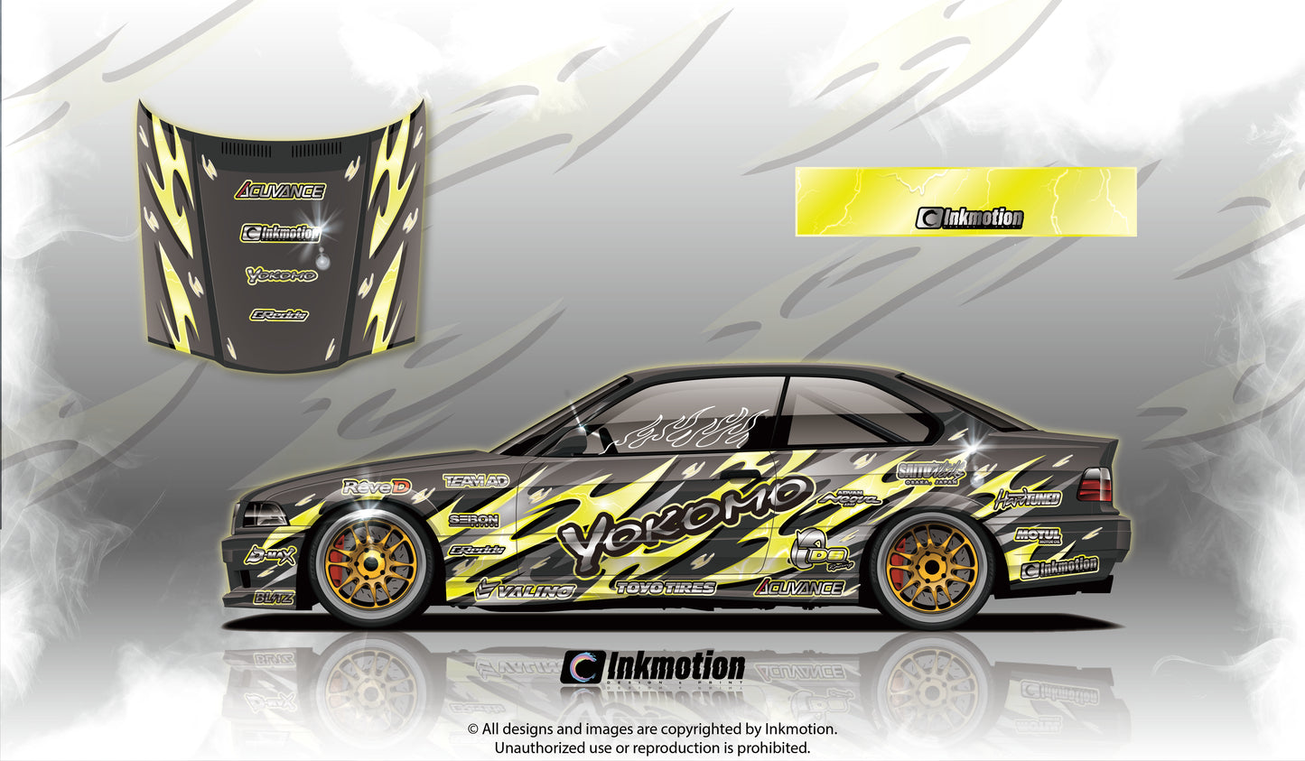 Inkmotion Lightning Storm Yellow