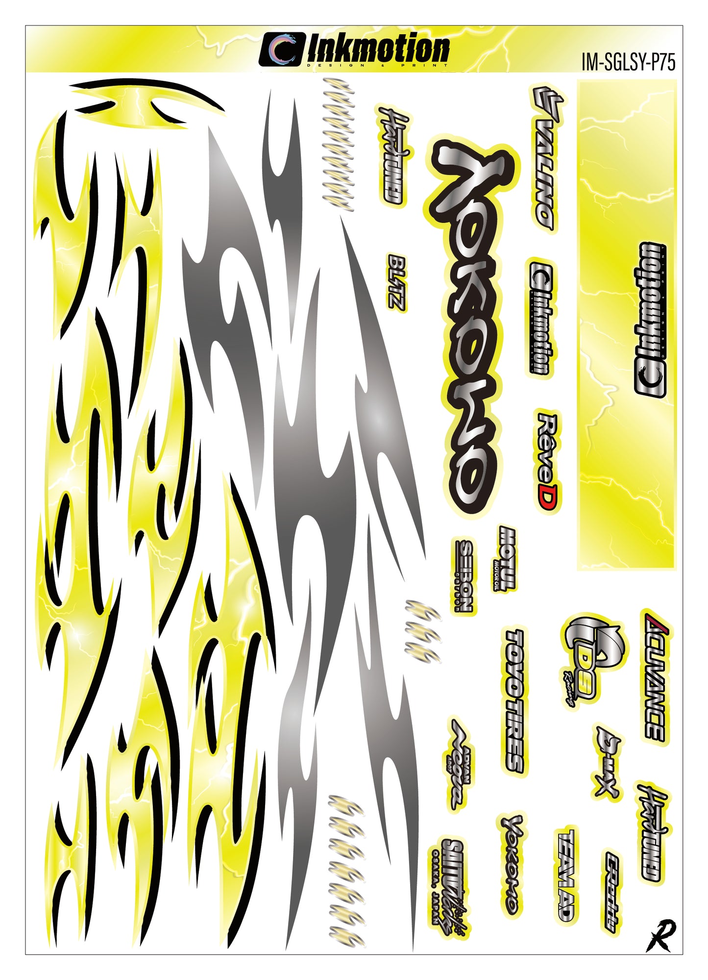 Inkmotion Lightning Storm Yellow