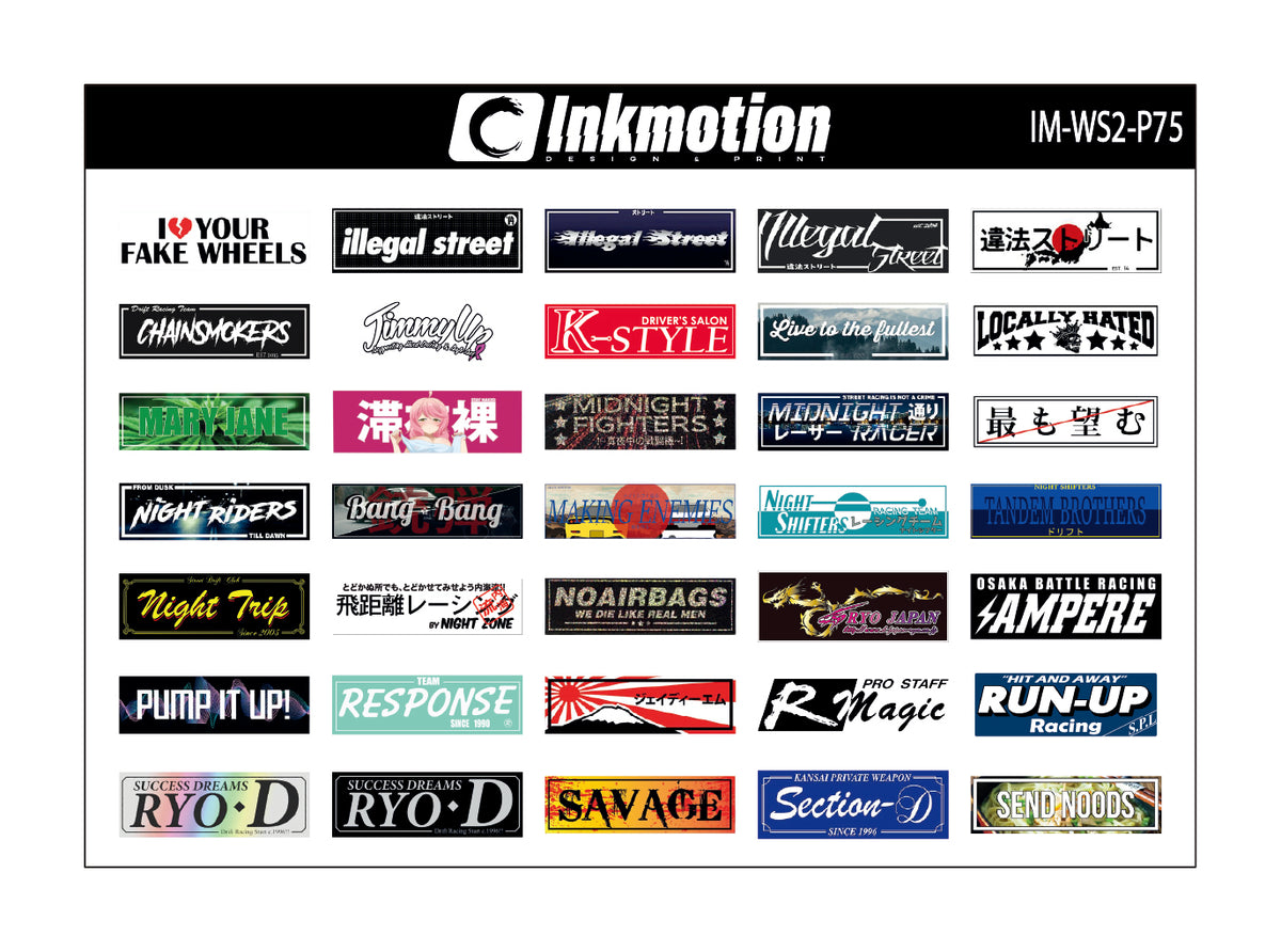 Window Slap Sticker 1/10 RC Window Slaps V2 - Premium RC Decal Set – Inkmotion