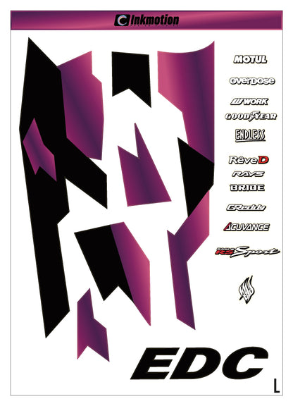 EDC Geometric Purple/Black