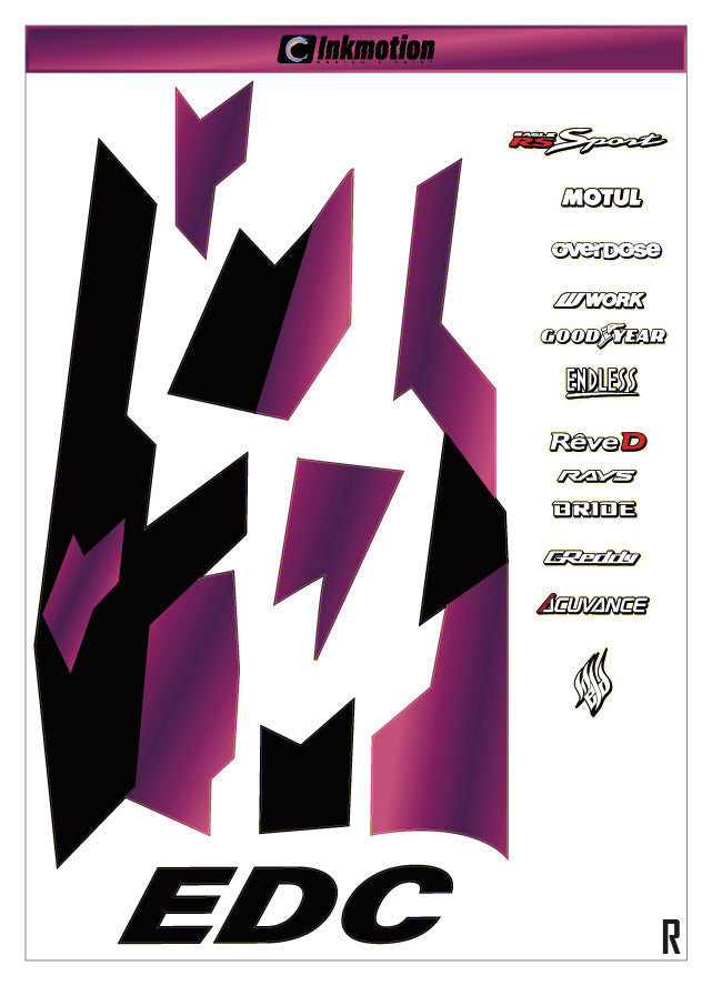 EDC Geometric Purple/Black